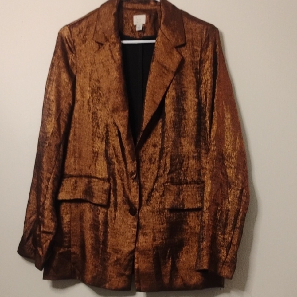 a new day Shimmering Copper Blazer